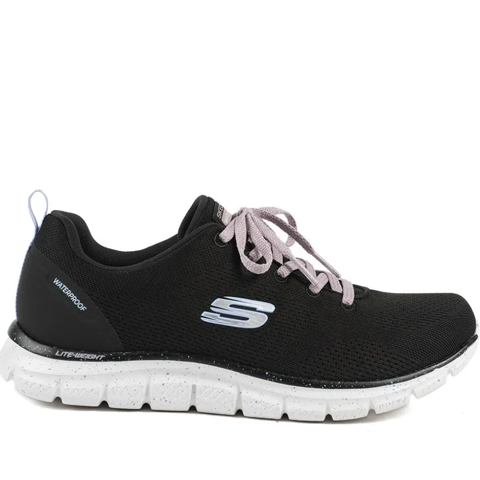Skechers Track Lace Up Waterproof Trainers - Black