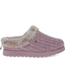 Skechers Wide Fit Bobs Ice Angel Mule Slippers - Mauve