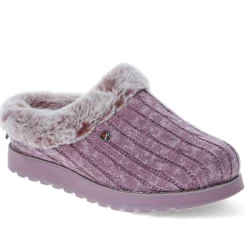 Skechers Wide Fit Bobs Ice Angel Mule Slippers - Mauve