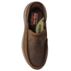 Skechers Wide Fit Slip-ins Relaxed Fit Trainers - Chocolate