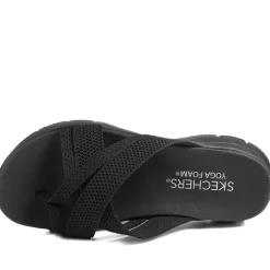 Skechers Wide Fit Summits Fantasy Walk Sandals - Black