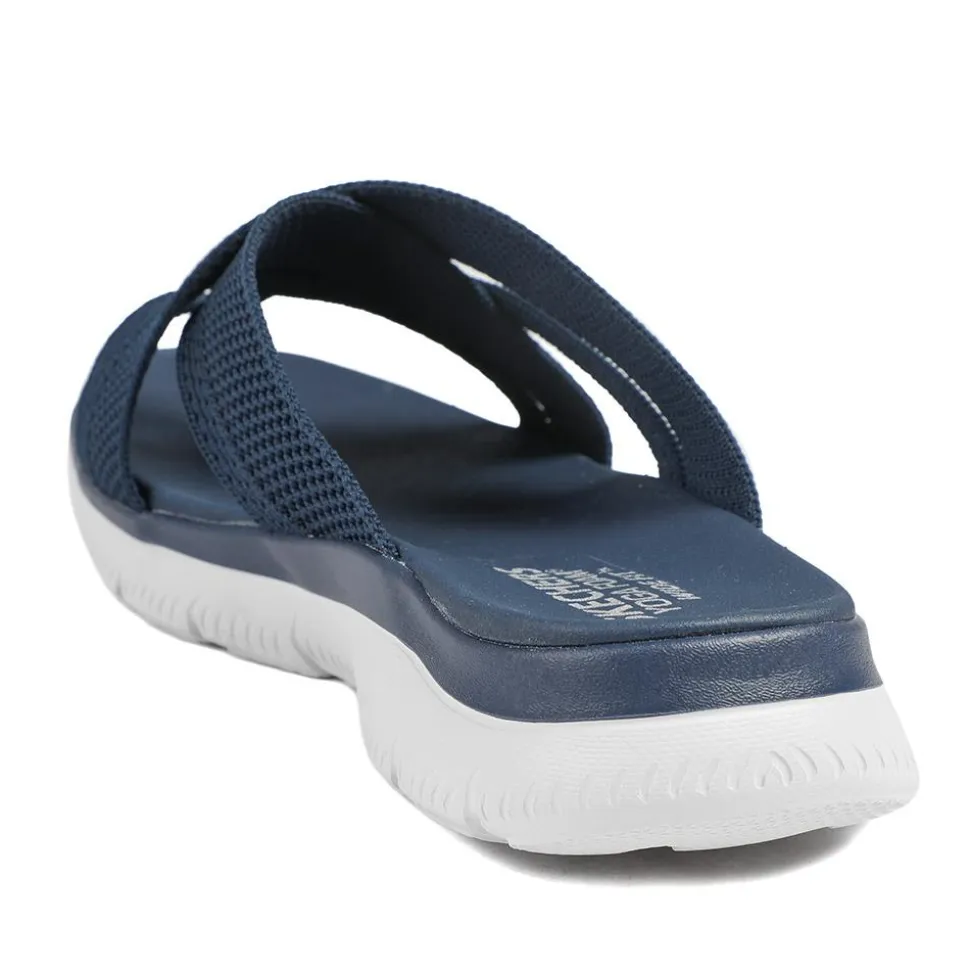Skechers Wide Fit Summits Fantasy Walk Sandals - Navy