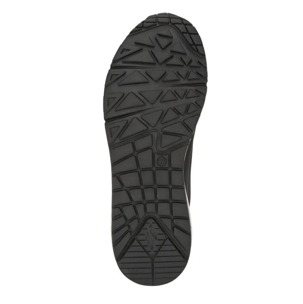 Skechers Wide-Fit Uno - Shimmer Away Trainers - Black