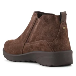 Skechers Zip Up Leather Boots - Chocolate