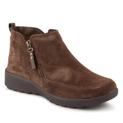 Skechers Zip Up Leather Boots - Chocolate