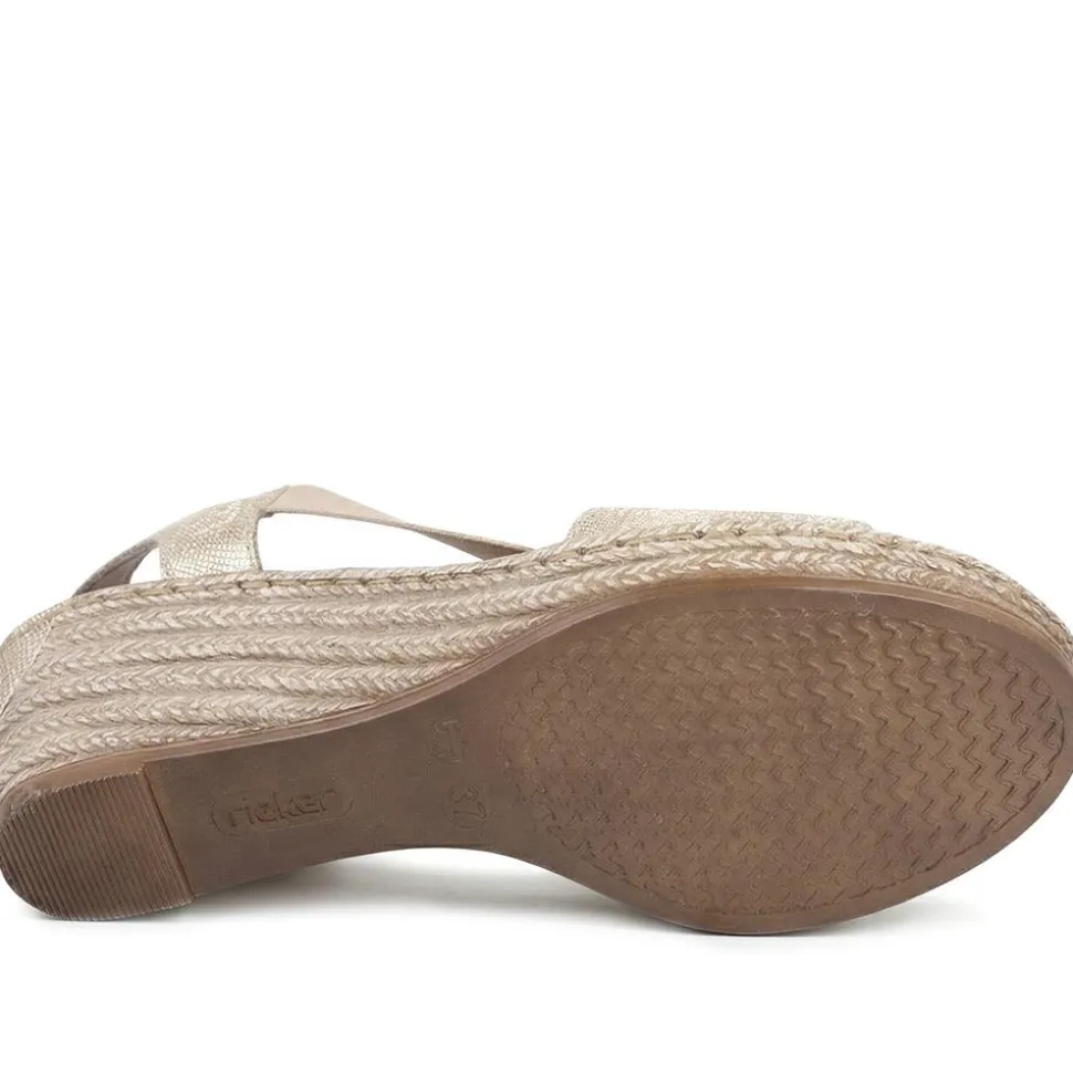 Slingback Wedge Sandals - Natural
