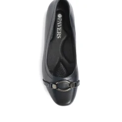 Slip-On Ballerina Pumps - Navy