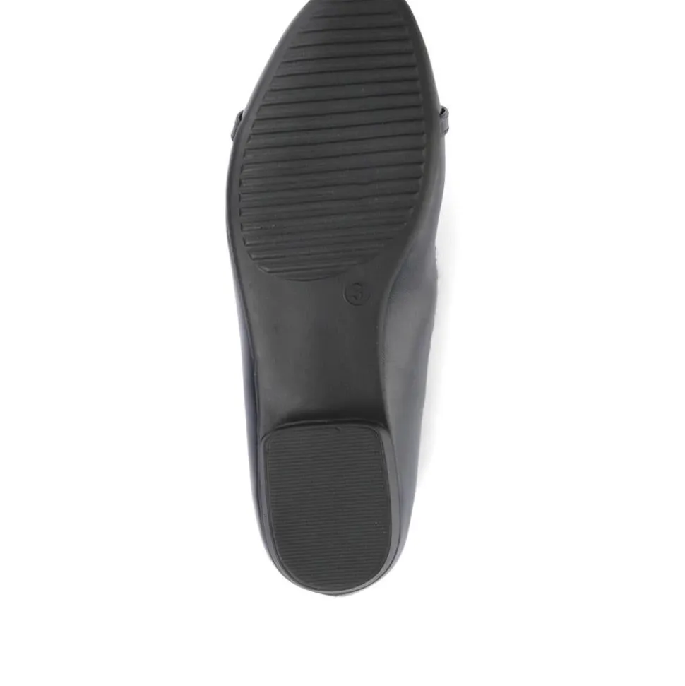 Slip-On Ballerina Pumps - Navy