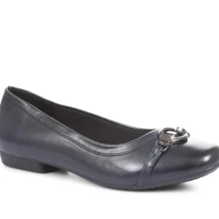 Slip-On Ballerina Pumps - Navy