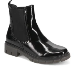 Slip-On Chelsea Boots - Black Patent