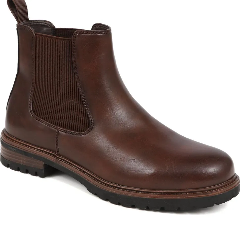 Slip-On Chelsea Boots - Brown