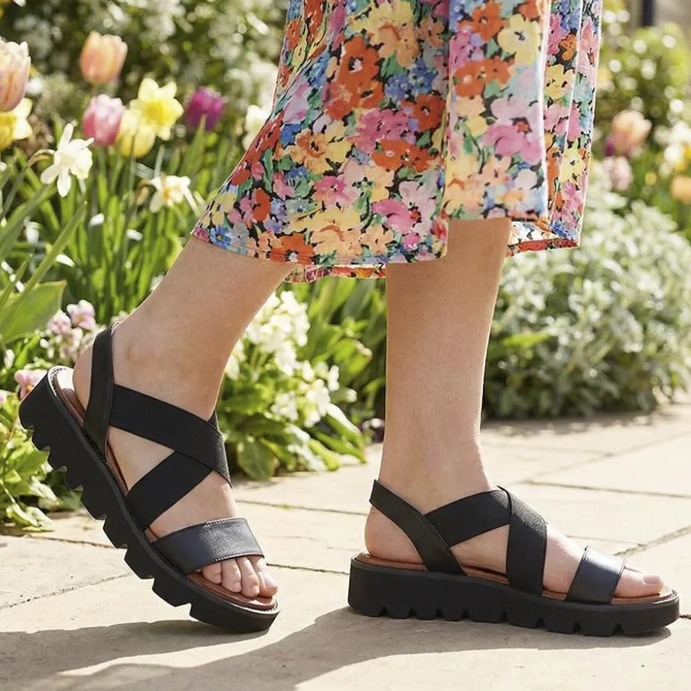 Slip On Chunky Sandals - Black