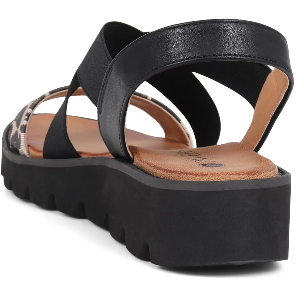 Slip On Chunky Sandals - Black Multi