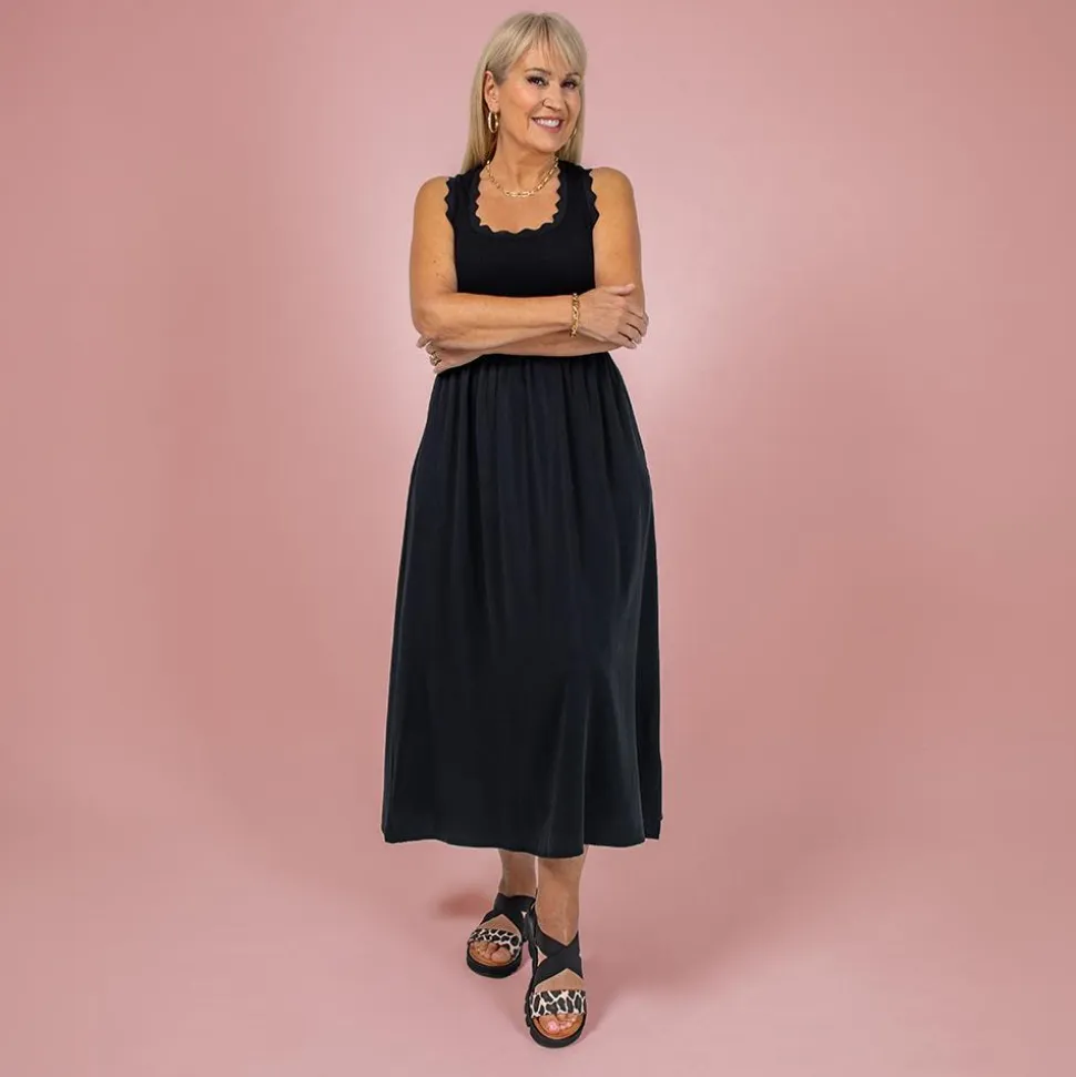 Slip On Chunky Sandals - Black Multi