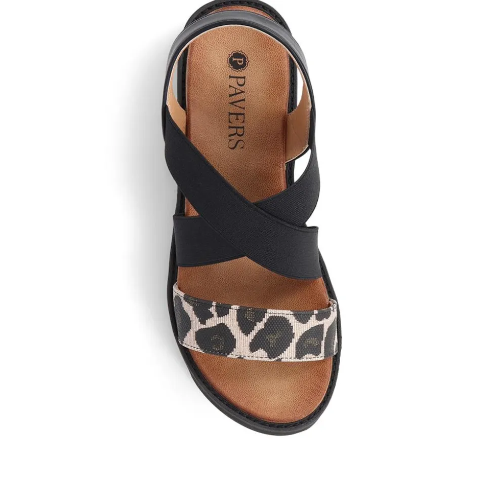 Slip On Chunky Sandals - Black Multi