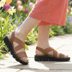 Slip On Chunky Sandals - Tan