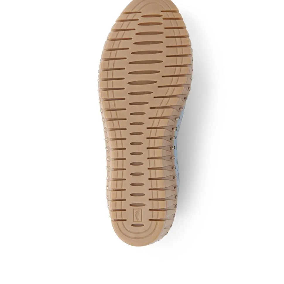 Slip-On Leather Pumps - Denim