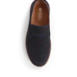 Slip-On Leather Pumps - Navy