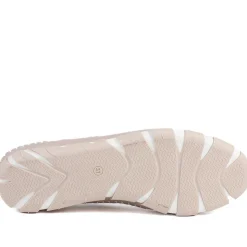 Slip-On Leather Pumps - Stone