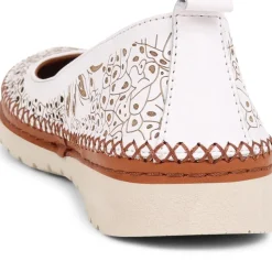 Slip-On Leather Pumps - White