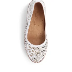 Slip-On Leather Pumps - White