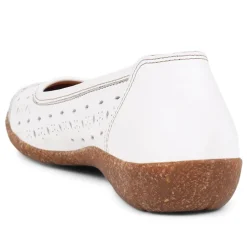Slip-On Leather Pumps - White