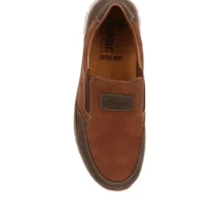 Slip-On Leather Trainers - Tan-Brown