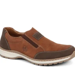 Slip-On Leather Trainers - Tan-Brown