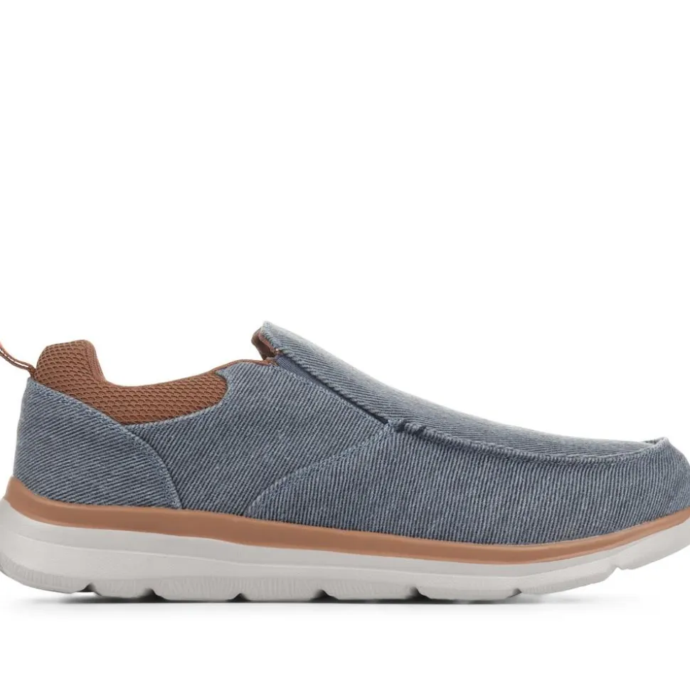 Slip-On Memory Foam Trainers - Navy
