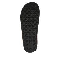Slip-On Mule Slippers With Grip Sole - Brown