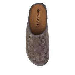 Slip-On Mule Slippers With Grip Sole - Grey