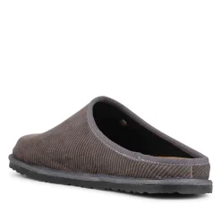 Slip-On Mule Slippers With Grip Sole - Grey