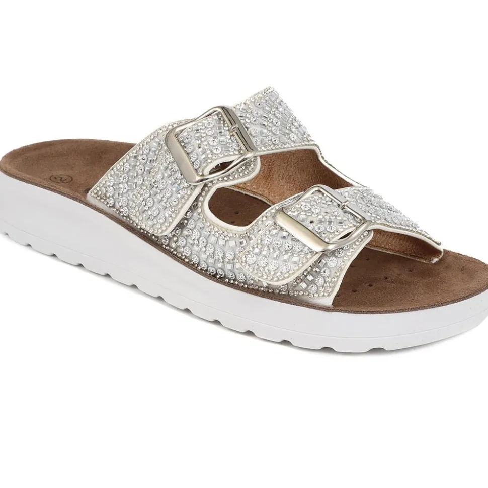 Slip-On Mules - Silver