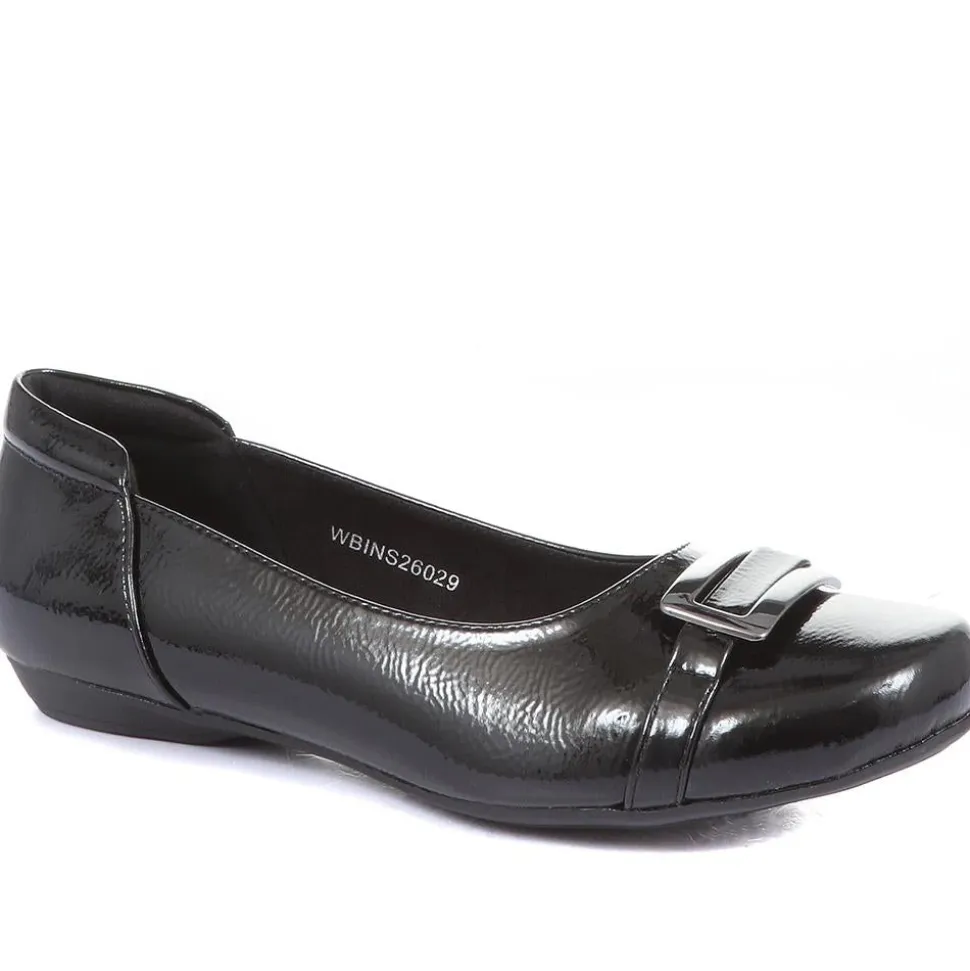 Slip On Pump - Black Patent