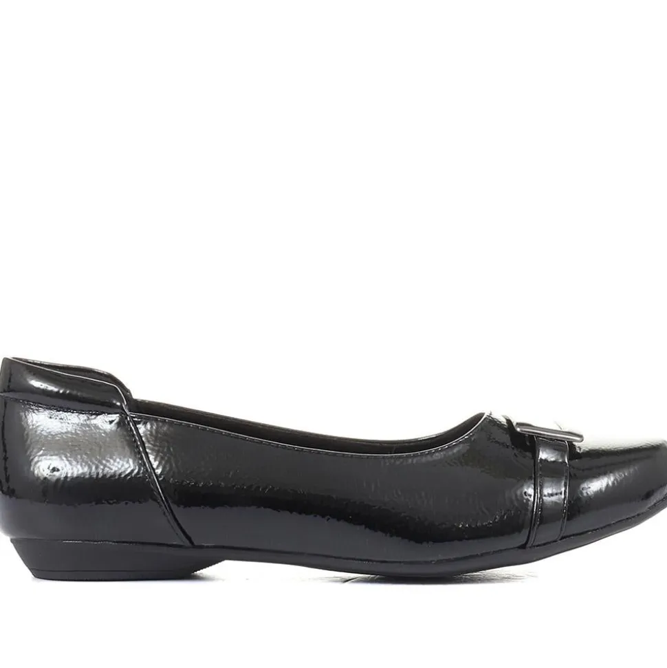 Slip On Pump - Black Patent