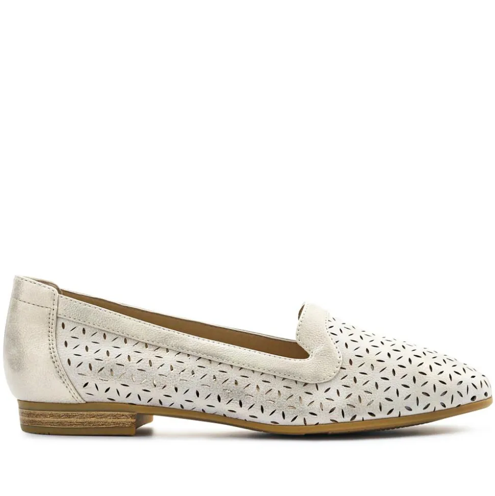 Slip-On Pumps - Beige-Gold