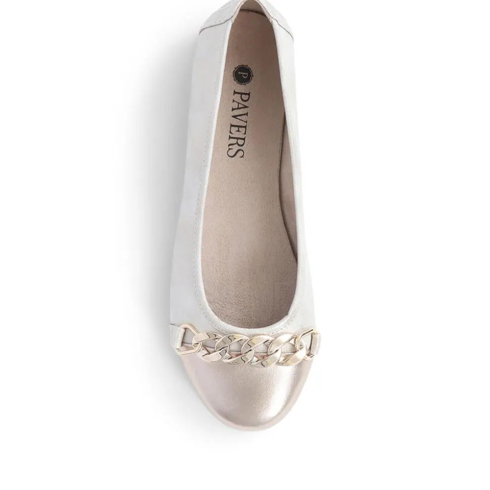 Slip-On Smart Ballet Pumps - Gold