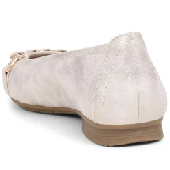 Slip-On Smart Ballet Pumps - Gold