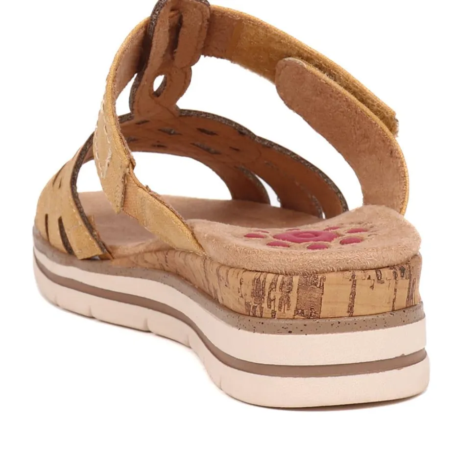 Slip-On Touch-Fasten Mules - Natural