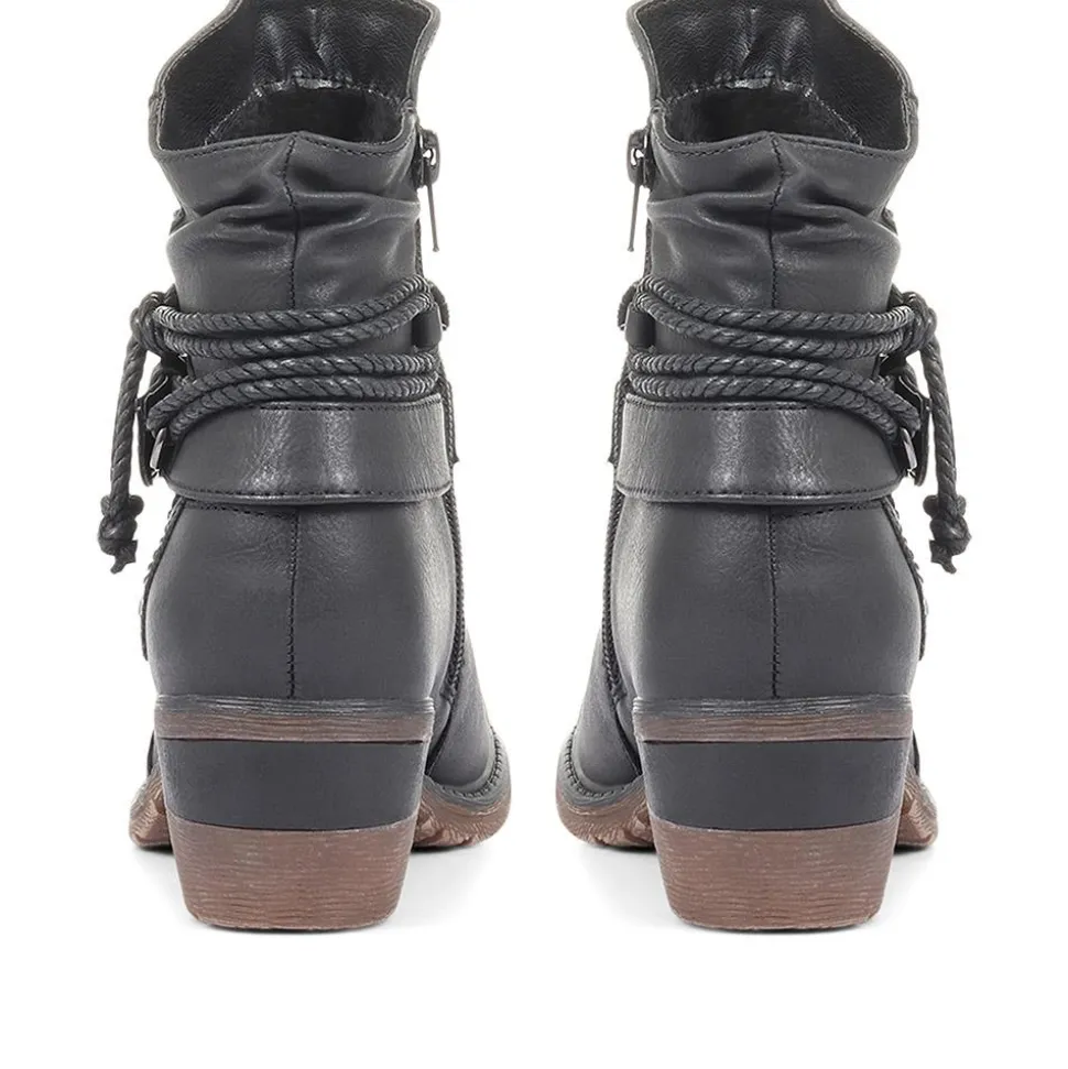 Slouch Ankle Boots - Black