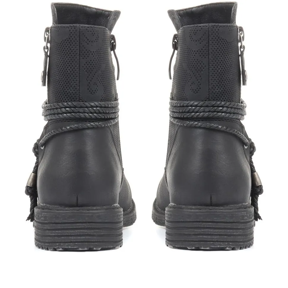 Slouch Ankle Boots - Black