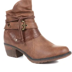 Slouch Ankle Boots - Tan
