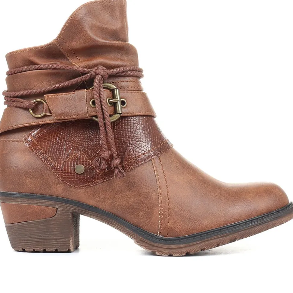 Slouch Ankle Boots - Tan