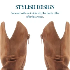 Slouch Boots - Tan