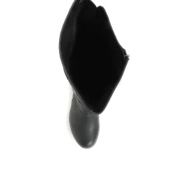Slouch Boots with Extra Wide Calf - Black