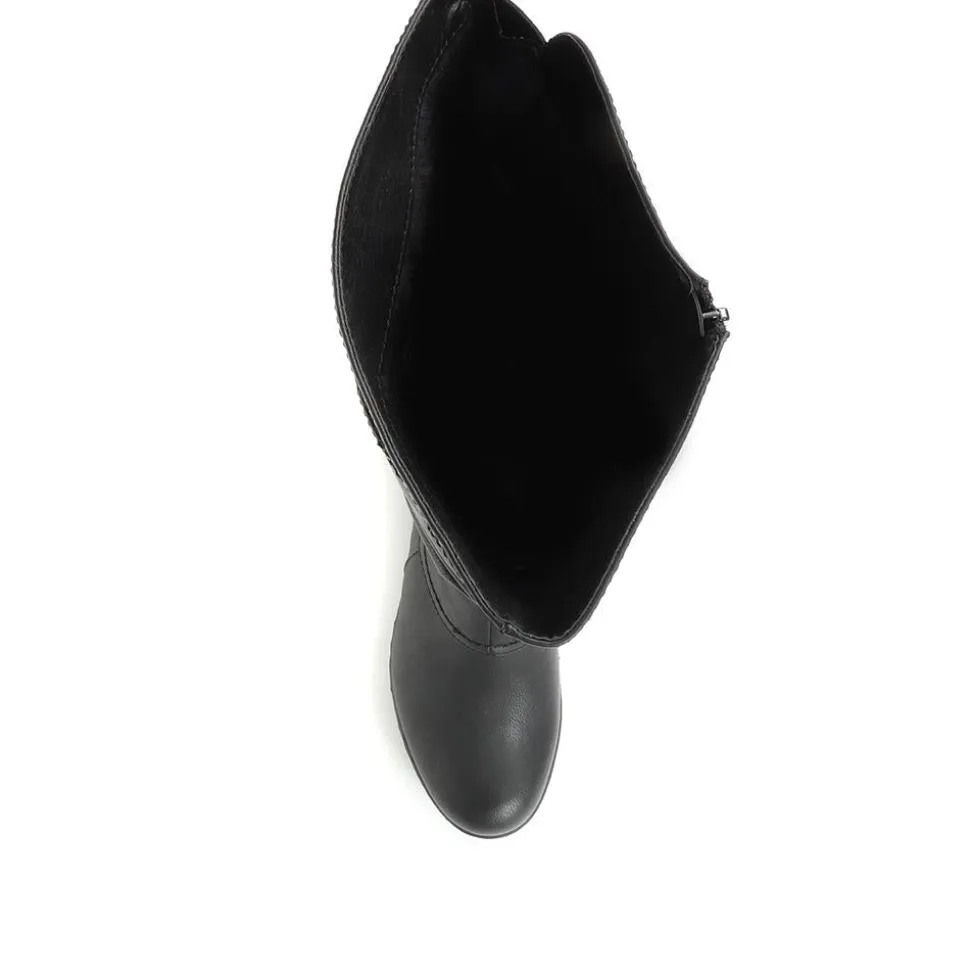 Slouch Boots with Extra Wide Calf - Black