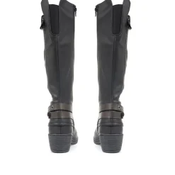 Slouch Boots with Extra Wide Calf - Black