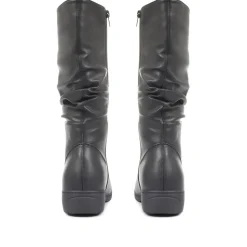 Slouch Calf Boots - Black