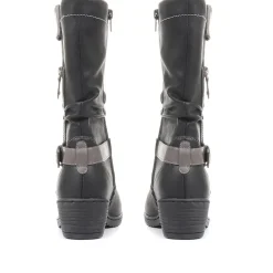 Slouch Calf Boots - Black