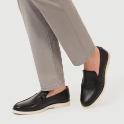 Smart All-Leather Loafers - Navy